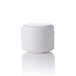 ROUNDED BASE WHITE PLASTIC JARS
